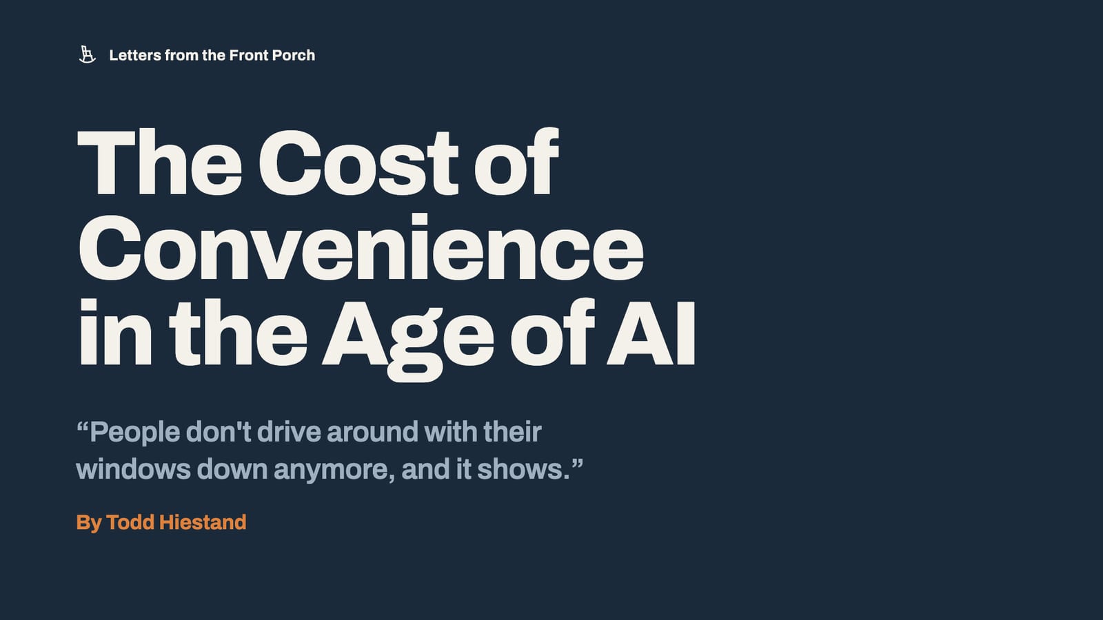 The cost of convenience in the age of AI